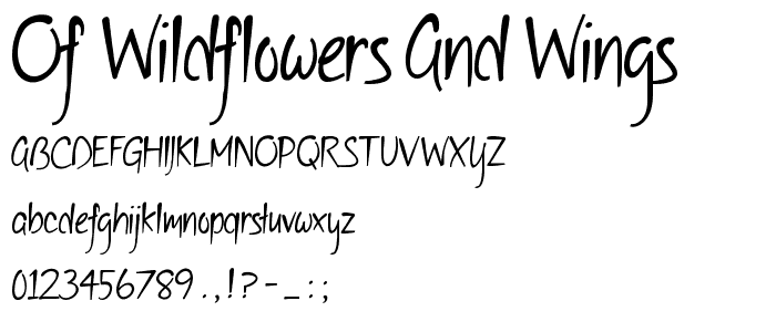 Of Wildflowers and Wings font